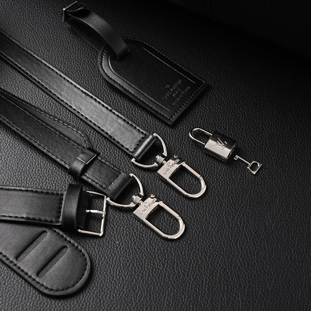 louis-vuitton-keepall-bandouliere-50-monogram-eclipse-canvas-travel-bag Handle