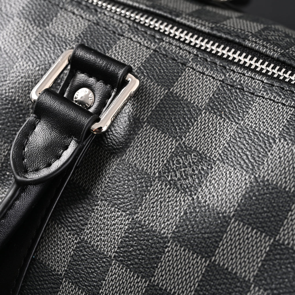 louis-vuitton-keepall-bandouliere-45-damier-graphite-canvas Handle