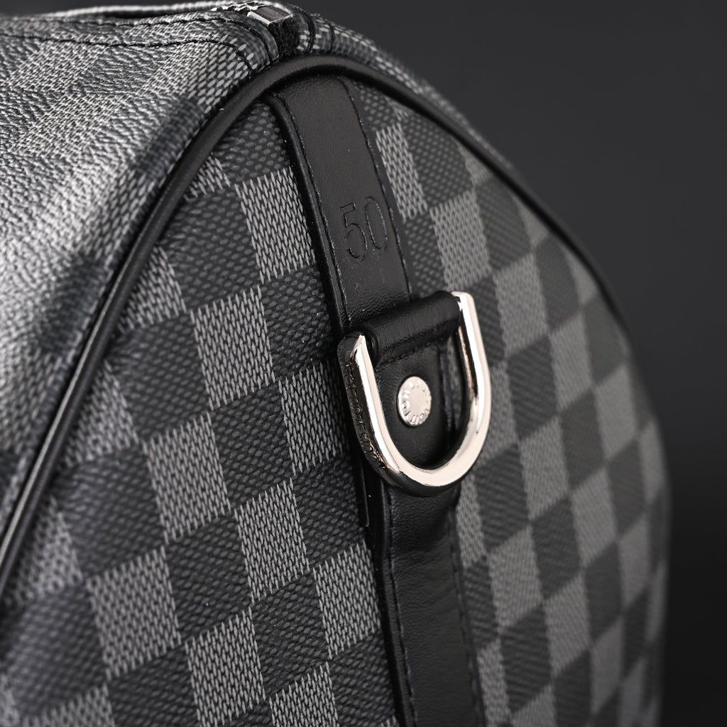 louis-vuitton-keepall-bandouliere-45-damier-graphite-canvas Handle