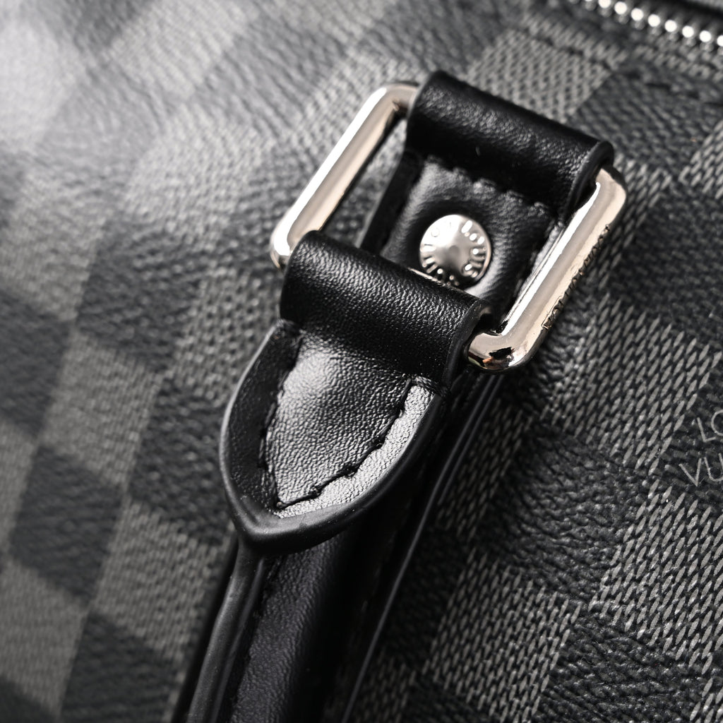 louis-vuitton-keepall-bandouliere-45-damier-graphite-canvas Handle