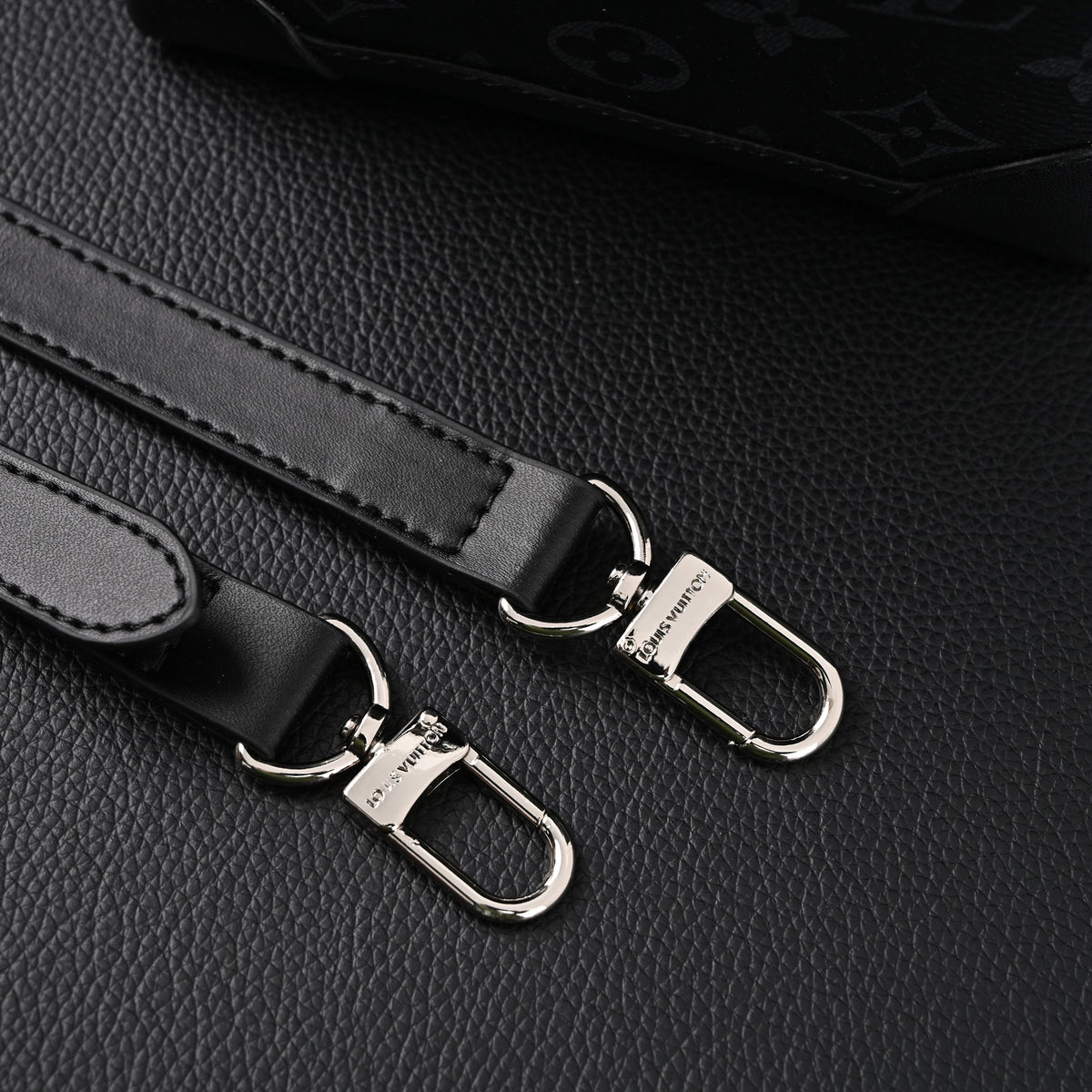louis-vuitton-soft-trunk-messenger-monogram-eclipse-canvas-with-silver-chain Crossbody