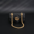 gucci-gg-marmont-small-matelasse-shoulder-bag-black-leather-with-gold-hardware Shoulder