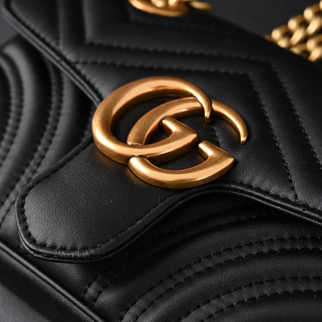 gucci-gg-marmont-small-matelasse-shoulder-bag-black-leather-with-gold-hardware Shoulder