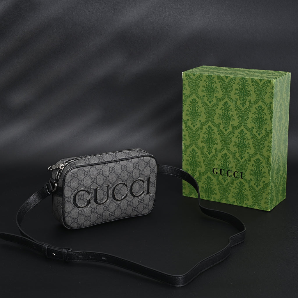 gucci-ophidia-gg-supreme-belt-bag-black-grey-monogram Shoulder