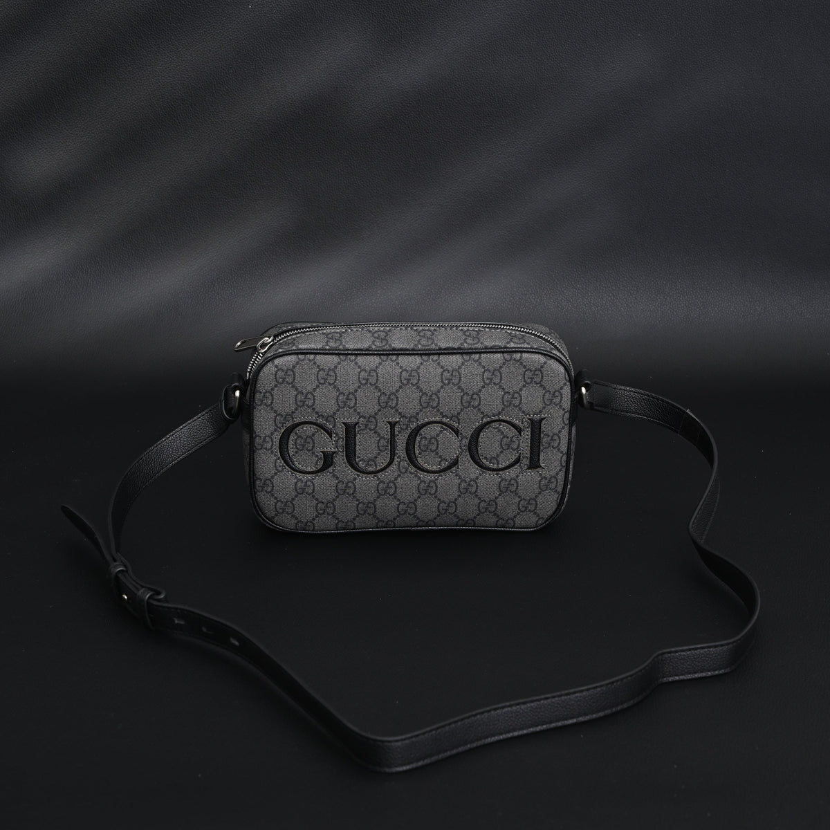 gucci-ophidia-gg-supreme-belt-bag-black-grey-monogram Shoulder
