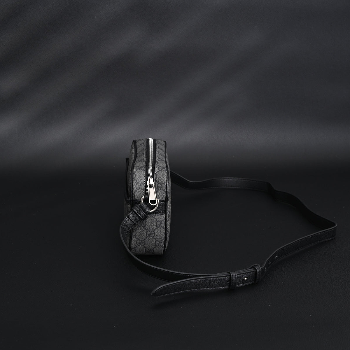 gucci-ophidia-gg-supreme-belt-bag-black-grey-monogram Shoulder