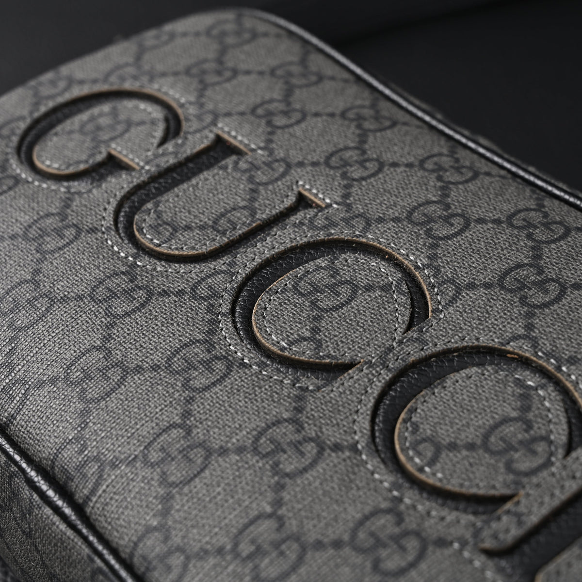 gucci-ophidia-gg-supreme-belt-bag-black-grey-monogram Shoulder