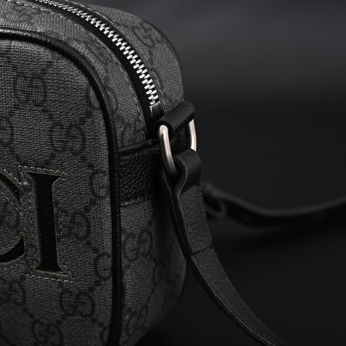 gucci-ophidia-gg-supreme-belt-bag-black-grey-monogram Shoulder