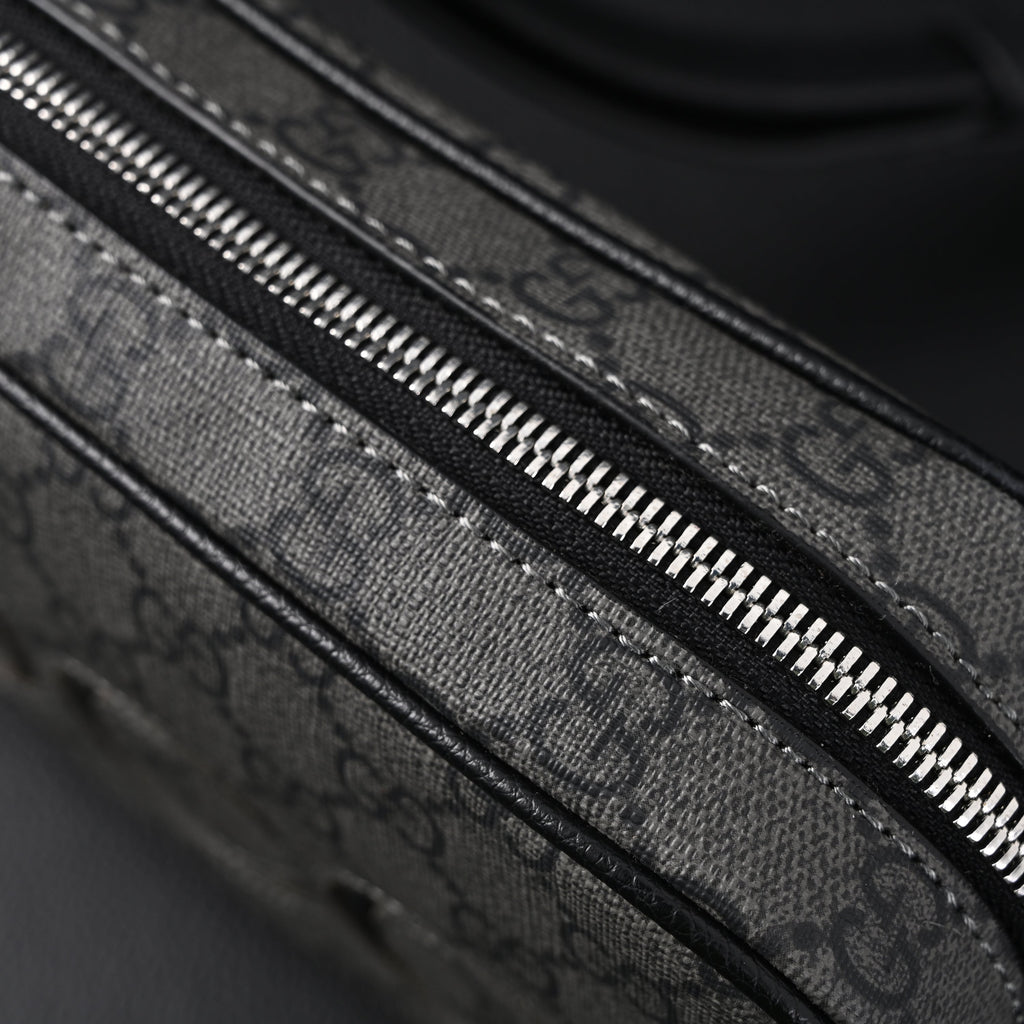 gucci-ophidia-gg-supreme-belt-bag-black-grey-monogram Shoulder