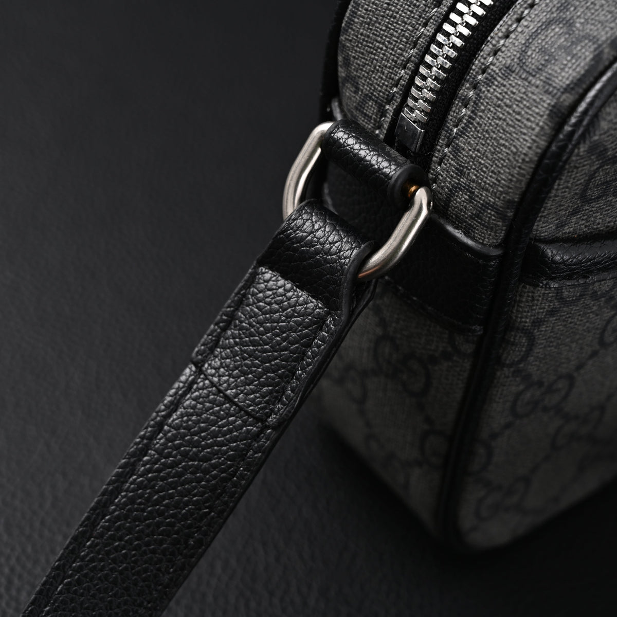 gucci-ophidia-gg-supreme-belt-bag-black-grey-monogram Shoulder