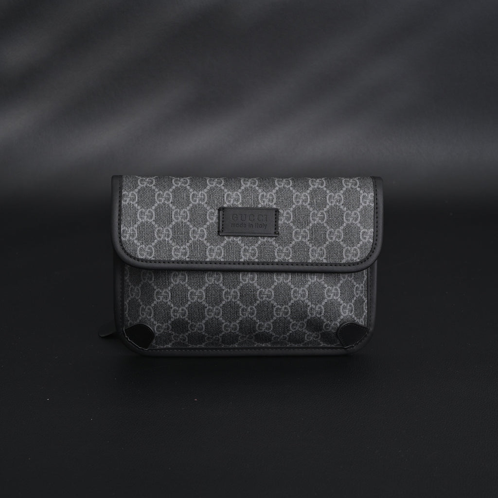 gucci-ophidia-gg-supreme-belt-bag-black-grey-with-web-strap Shoulder