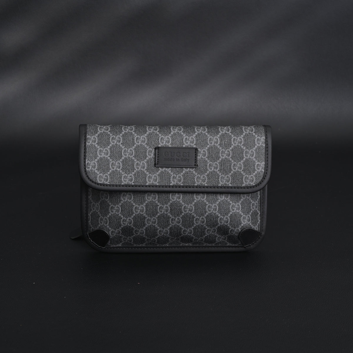 gucci-ophidia-gg-supreme-belt-bag-black-grey-with-web-strap Shoulder