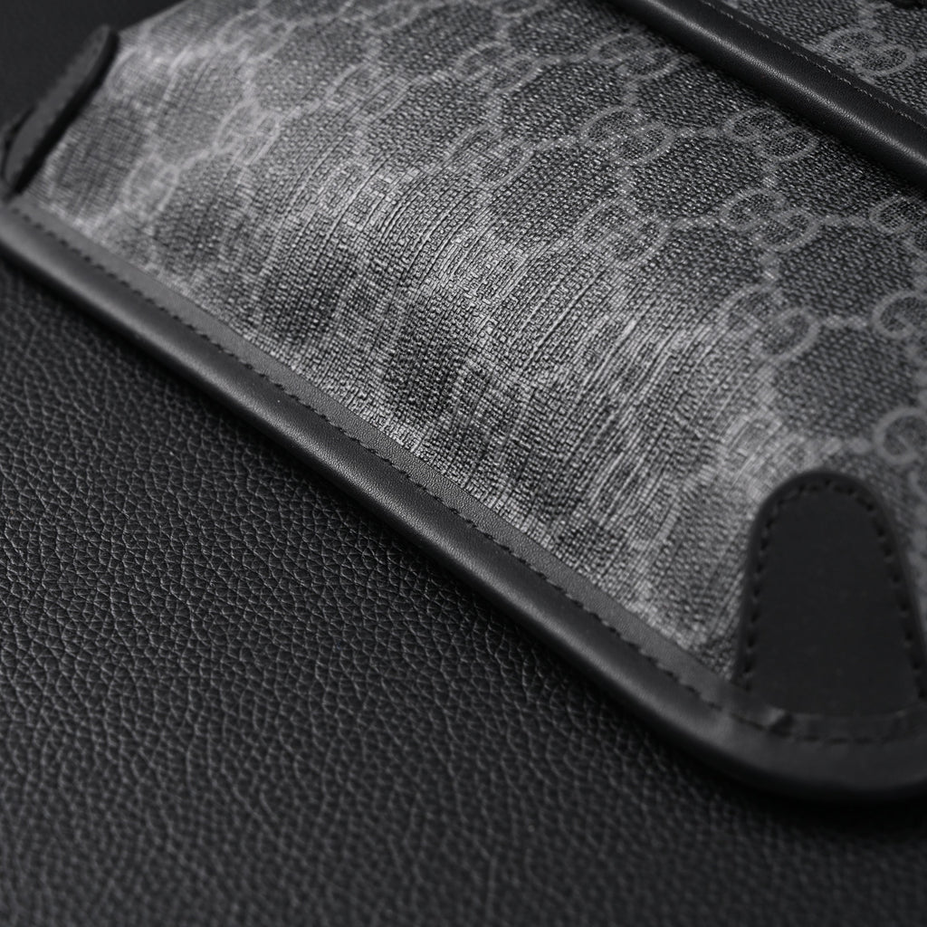 gucci-ophidia-gg-supreme-belt-bag-black-grey-with-web-strap Shoulder