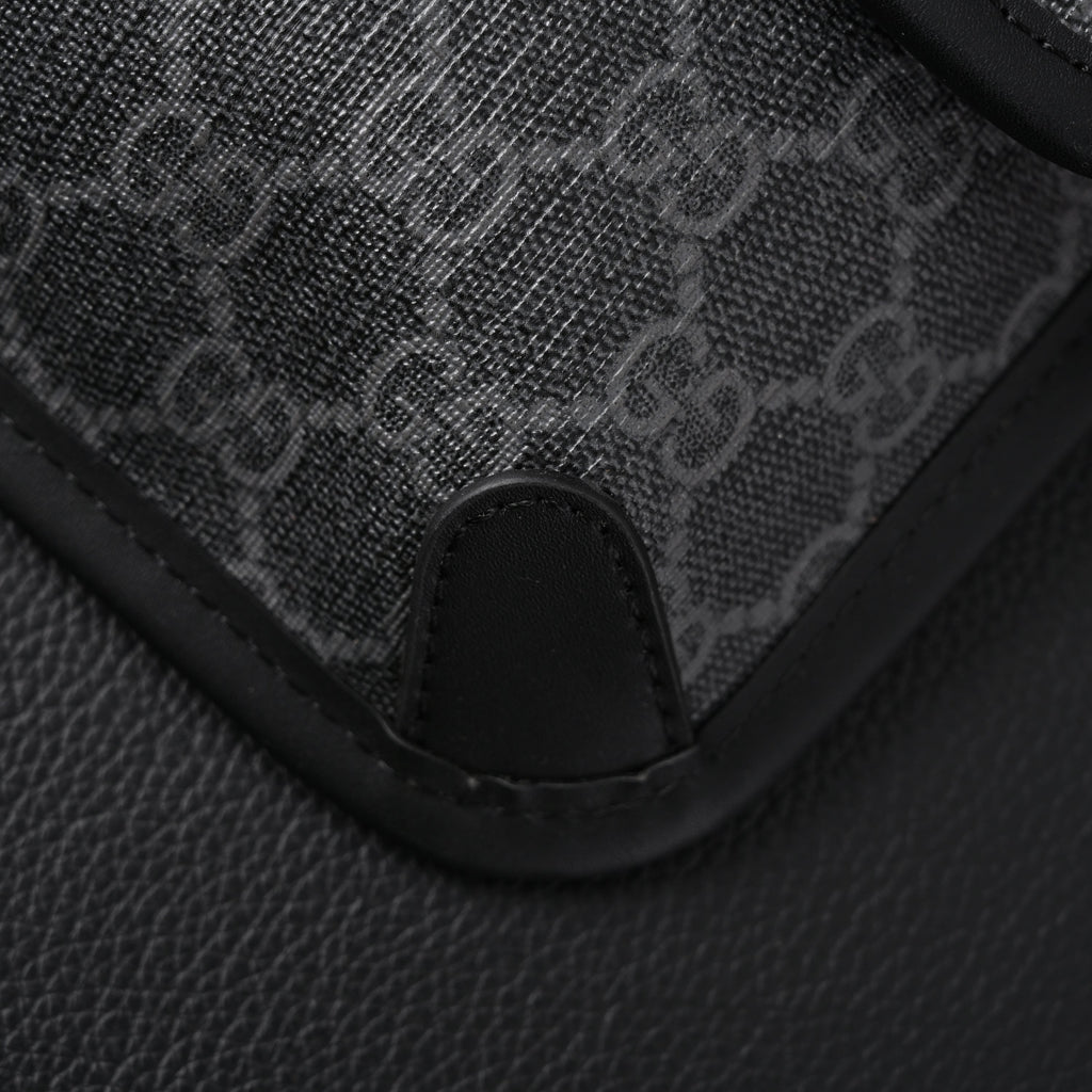 gucci-ophidia-gg-supreme-belt-bag-black-grey-with-web-strap Shoulder