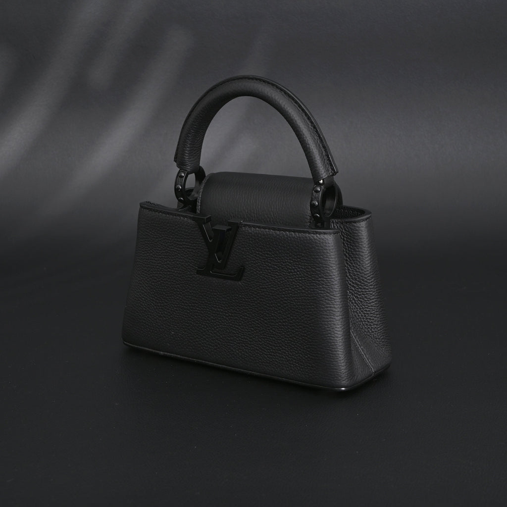 louis-vuitton-black-grain-leather-mini-top-handle-bag-with-chain-strap Handle