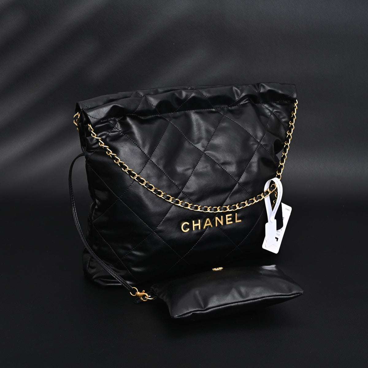 chanel-19-flap-bag-black-quilted-lambskin-with-gold-ruthenium-hardware Shoulder