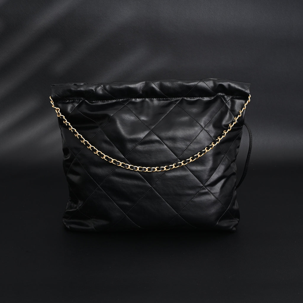 chanel-19-flap-bag-black-quilted-lambskin-with-gold-ruthenium-hardware Shoulder