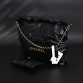 chanel-19-flap-bag-black-quilted-lambskin-with-gold-ruthenium-hardware Shoulder
