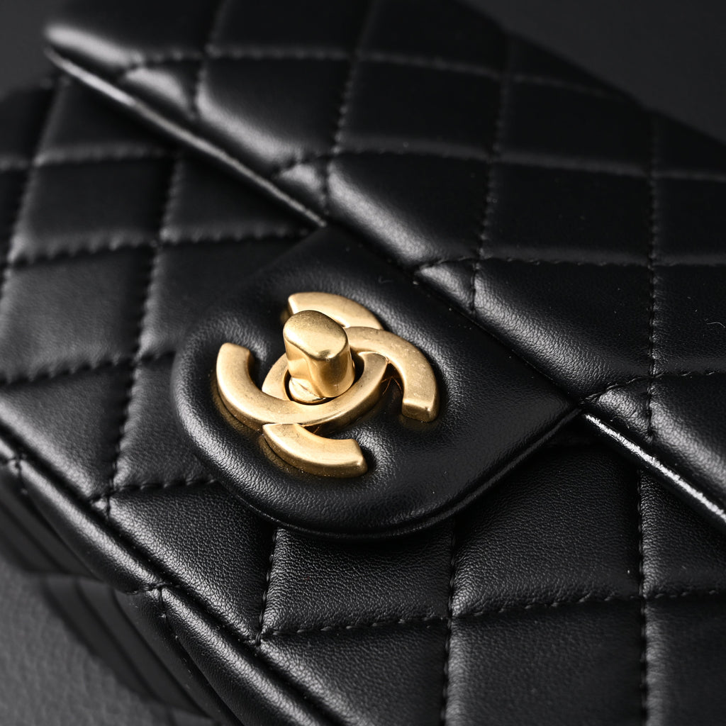 chanel-classic-flap-mini-bag-black-quilted-lambskin-with-gold-tone-hardware Crossbody