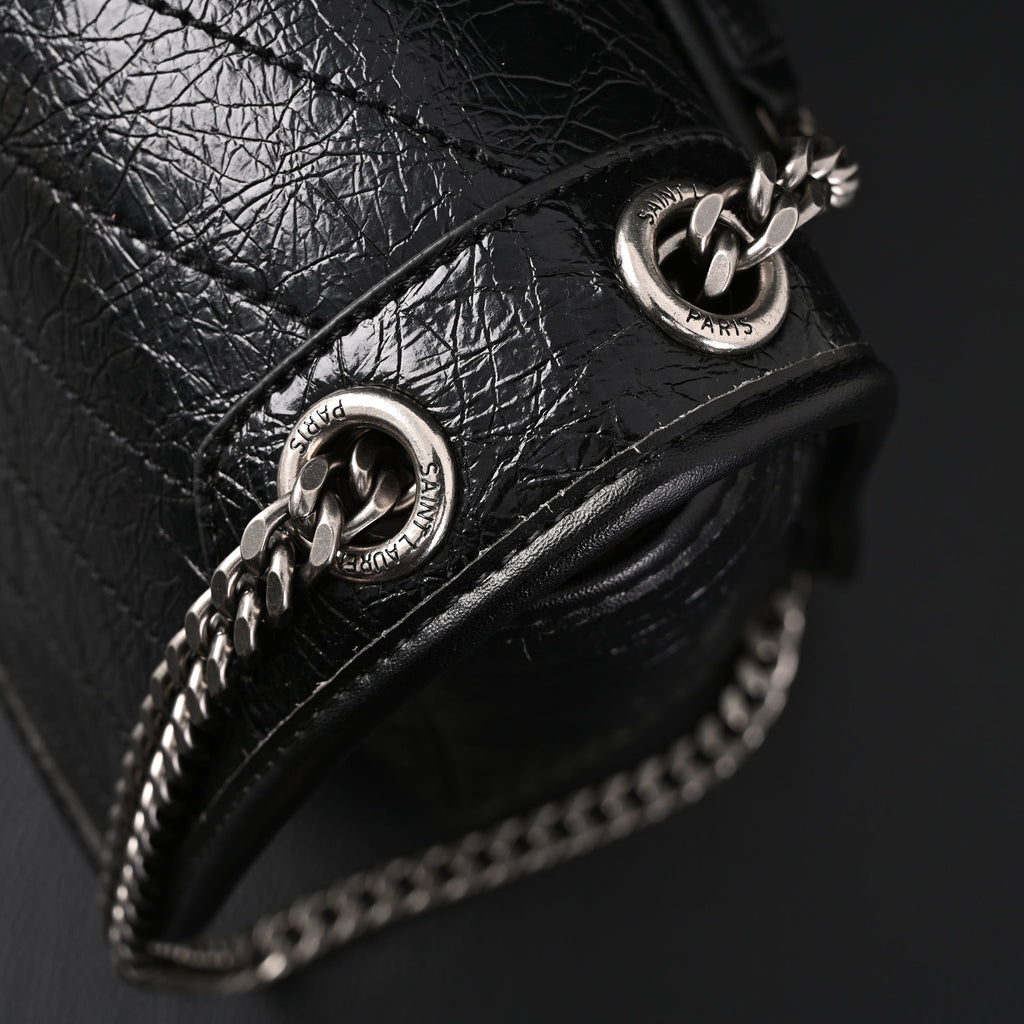 saint-laurent-niki-medium-black-crinkled-leather-shoulder-bag Shoulder