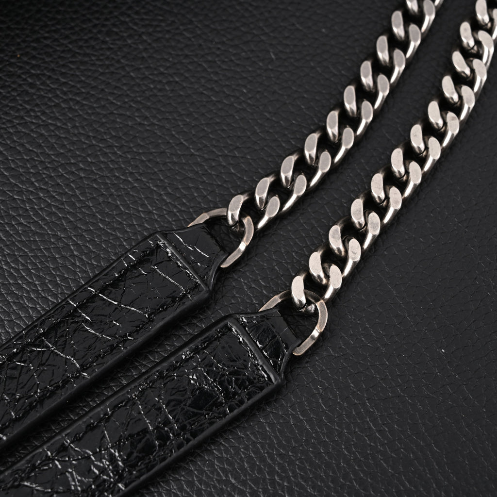 saint-laurent-niki-medium-black-crinkled-leather-shoulder-bag Shoulder