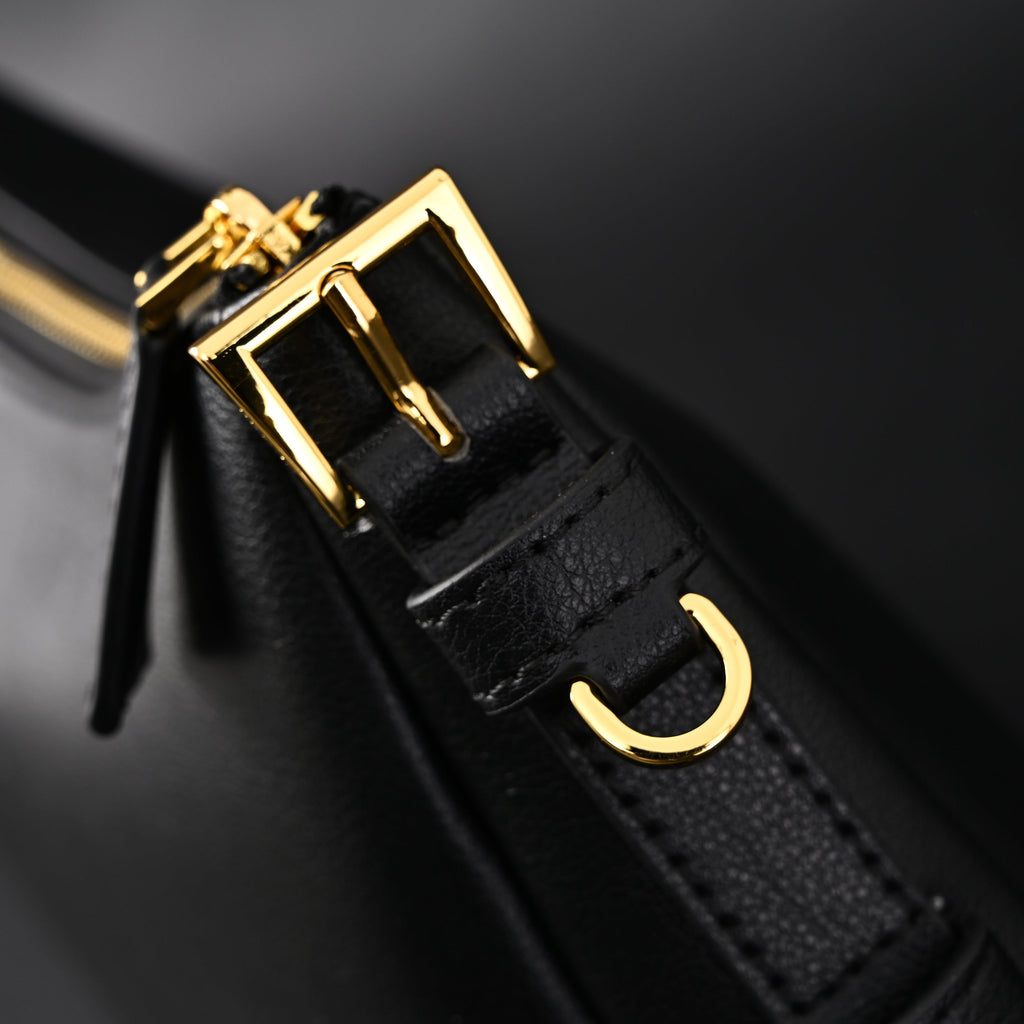 prada-cleo-black-brushed-leather-shoulder-bag Shoulder