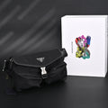 prada-nylon-black-belt-bag-with-silver-logo Crossbody