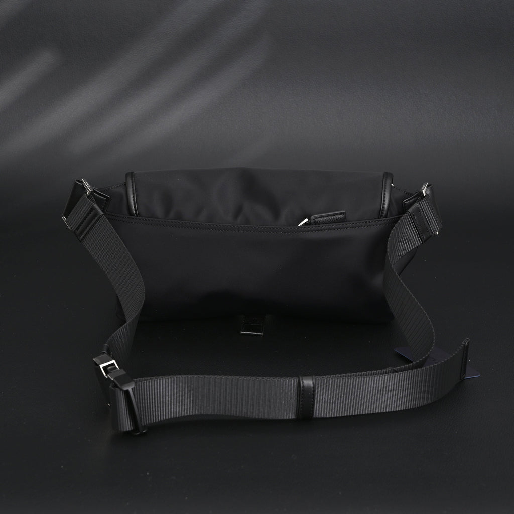 prada-nylon-black-belt-bag-with-silver-logo Crossbody