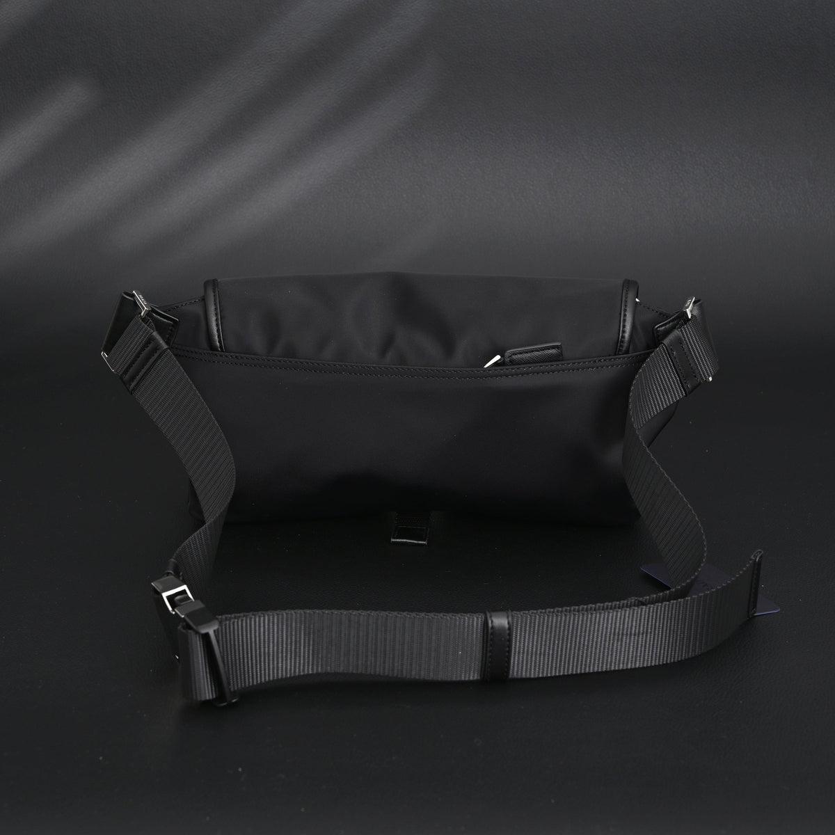 prada-nylon-black-belt-bag-with-silver-logo Crossbody