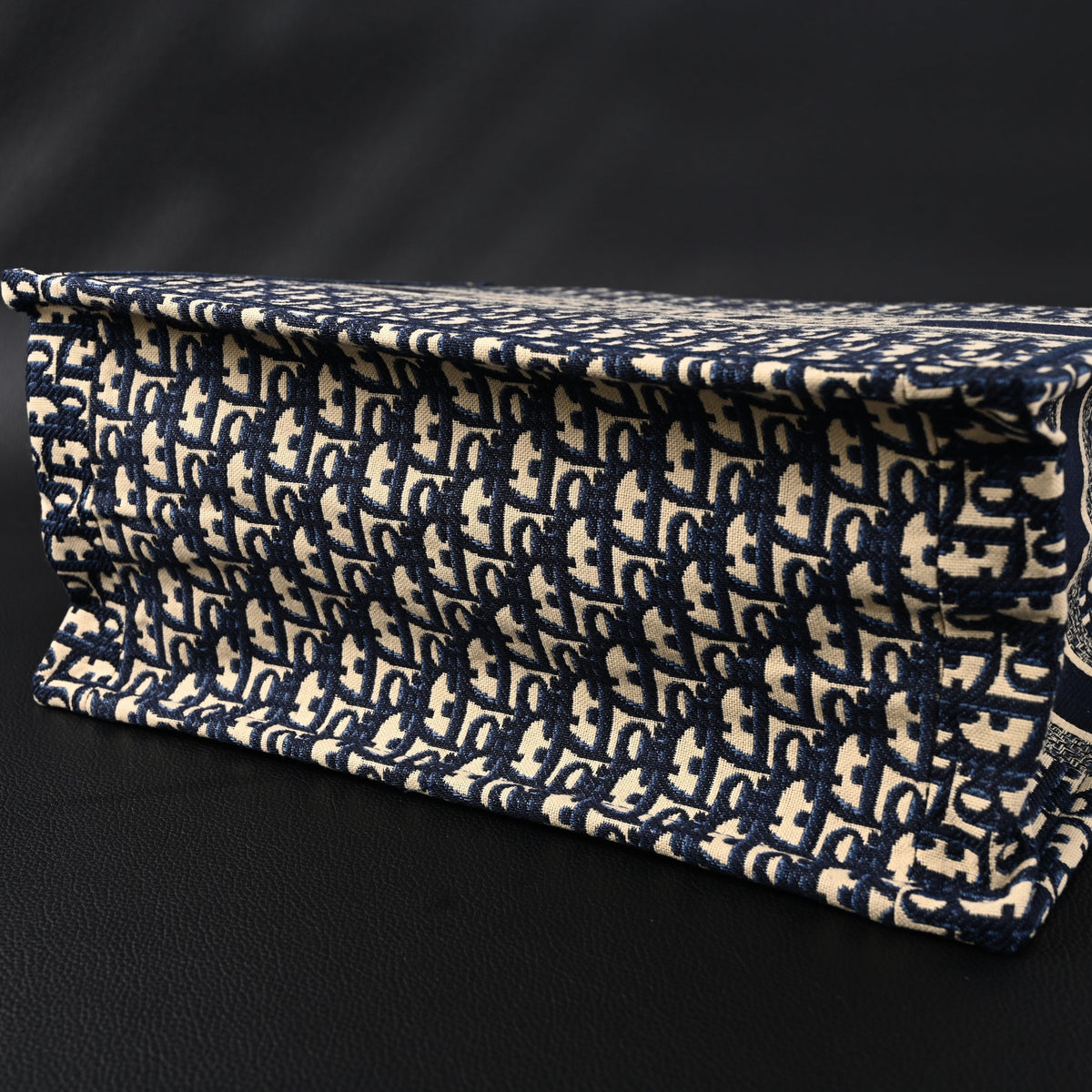 christian-dior-large-book-tote-blue-oblique-embroidery-1 Tote