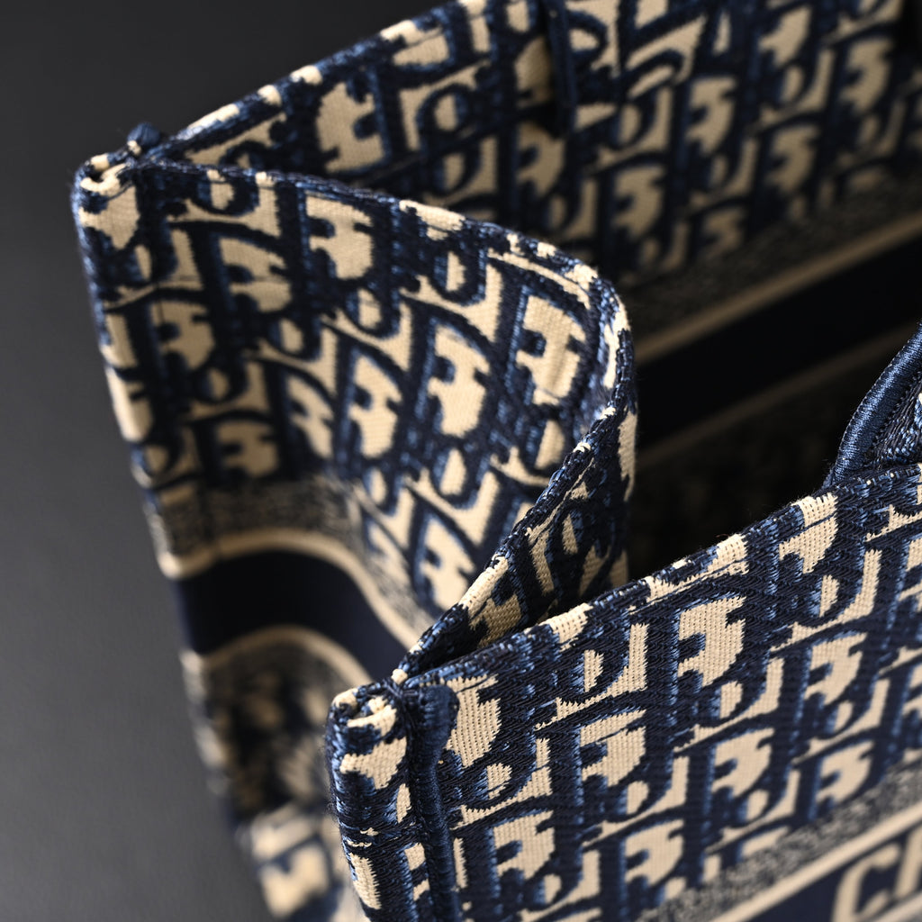 christian-dior-large-book-tote-blue-oblique-embroidery-1 Tote
