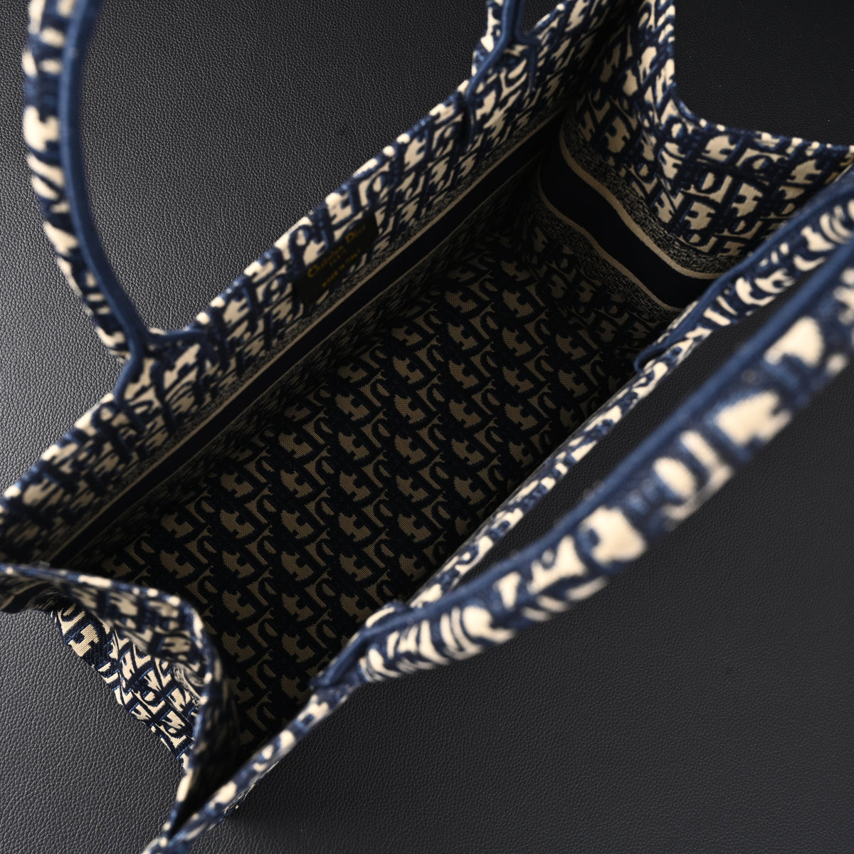 christian-dior-large-book-tote-blue-oblique-embroidery-1 Tote