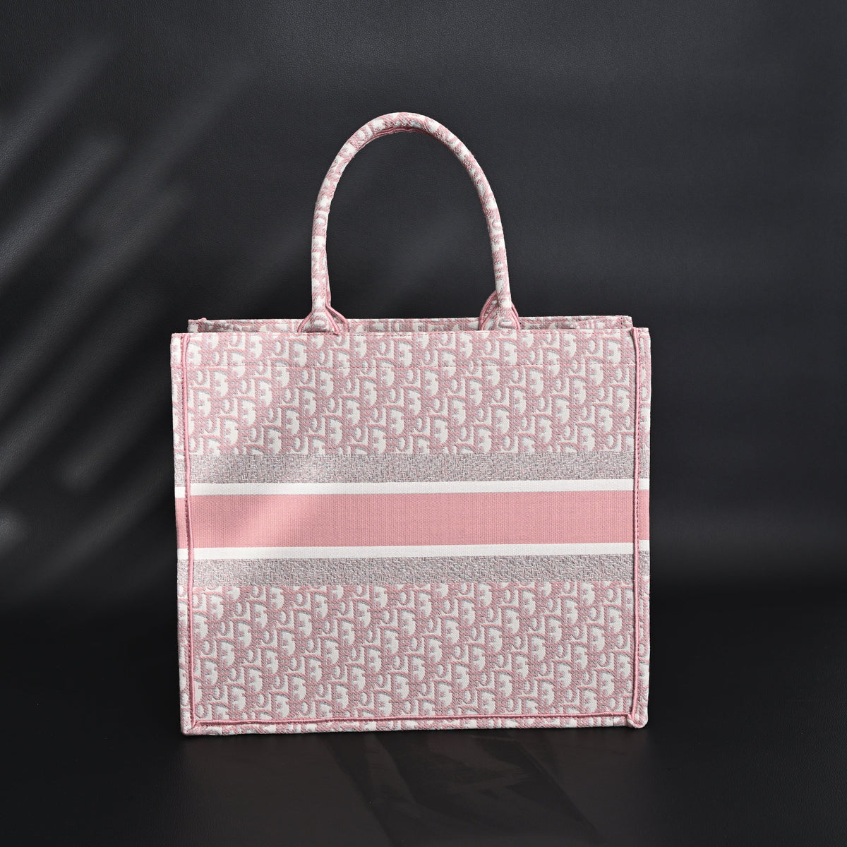 christian-dior-large-book-tote-pink-oblique-embroidery Tote
