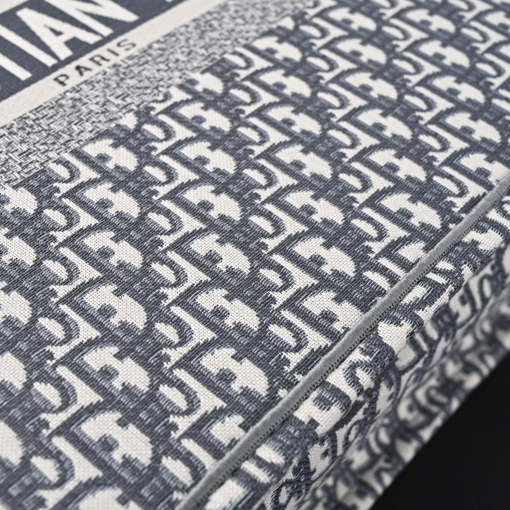 christian-dior-large-book-tote-grey-oblique-embroidery Tote