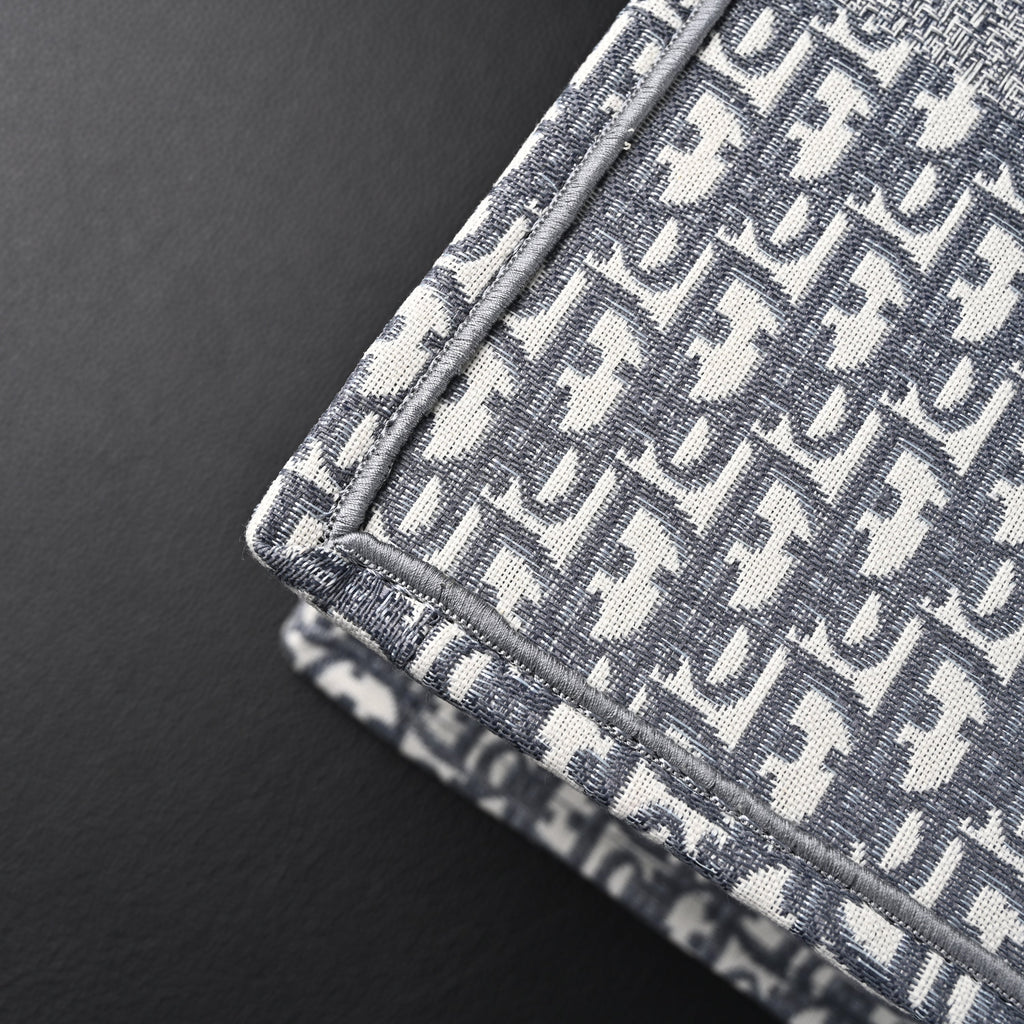 christian-dior-large-book-tote-grey-oblique-embroidery Tote