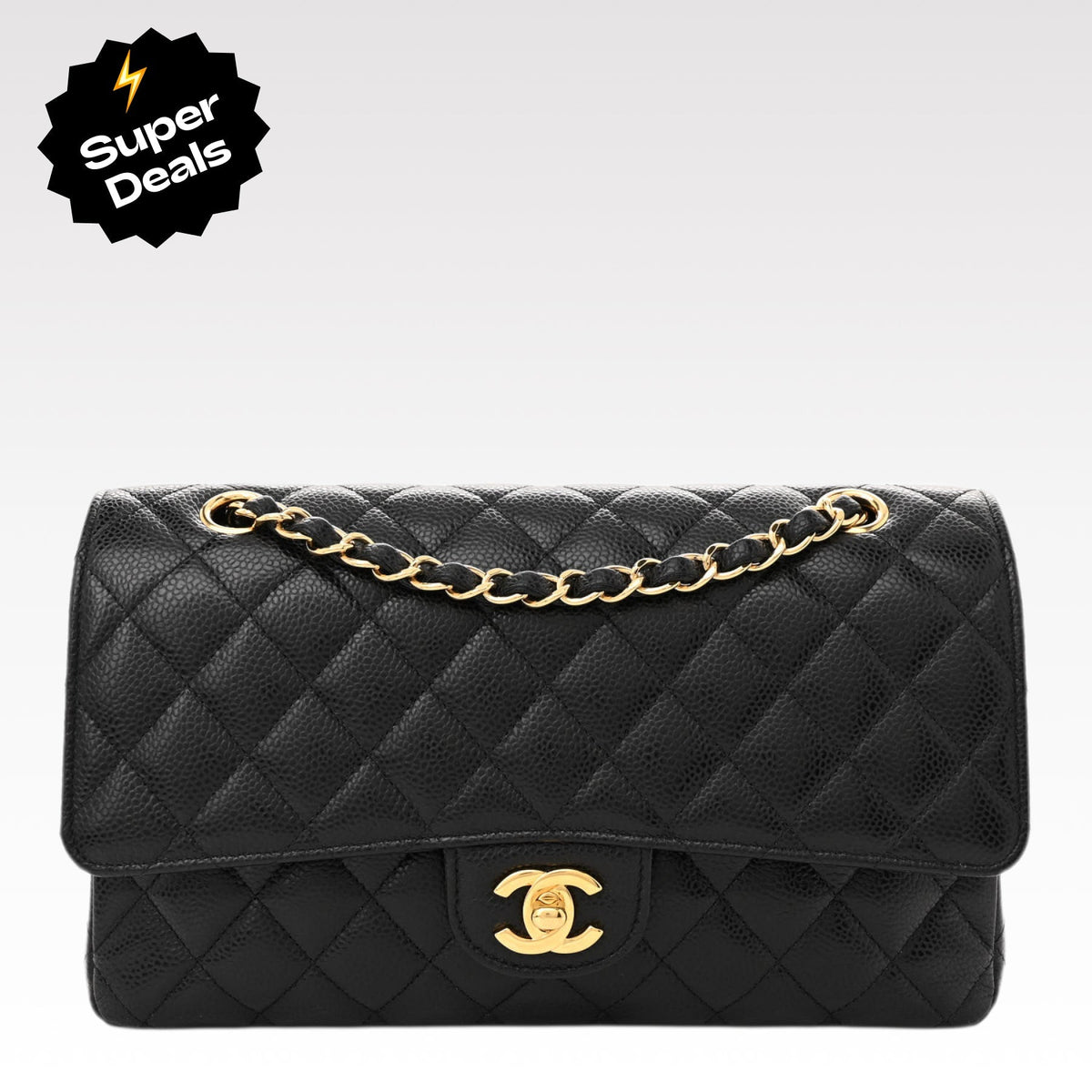 chanel-classic-flap-bag-medium-gold-hardware Shoulder