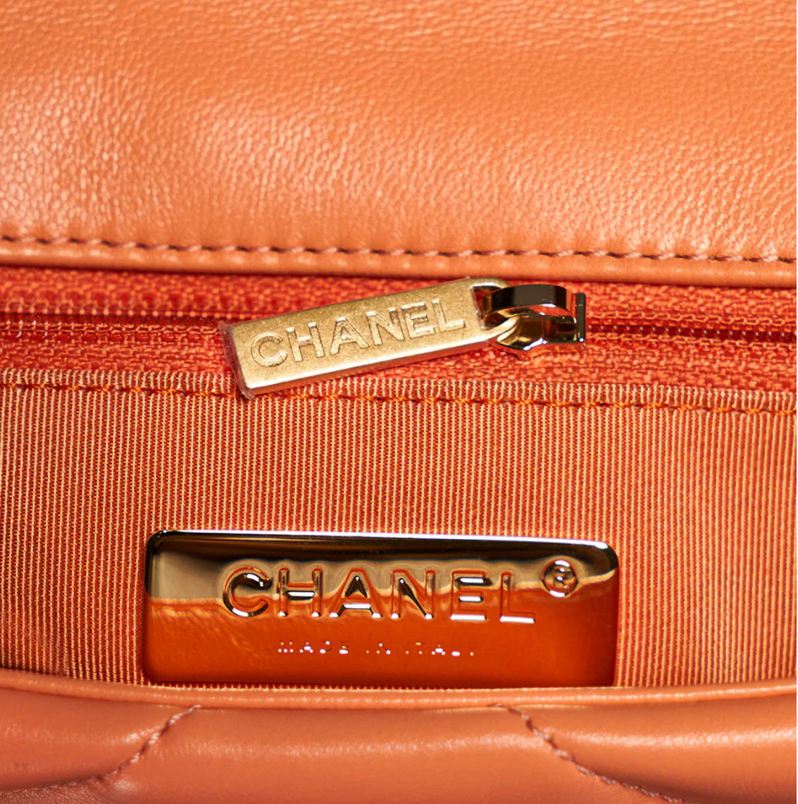 chanel-19-flap-bag-orange Crossbody