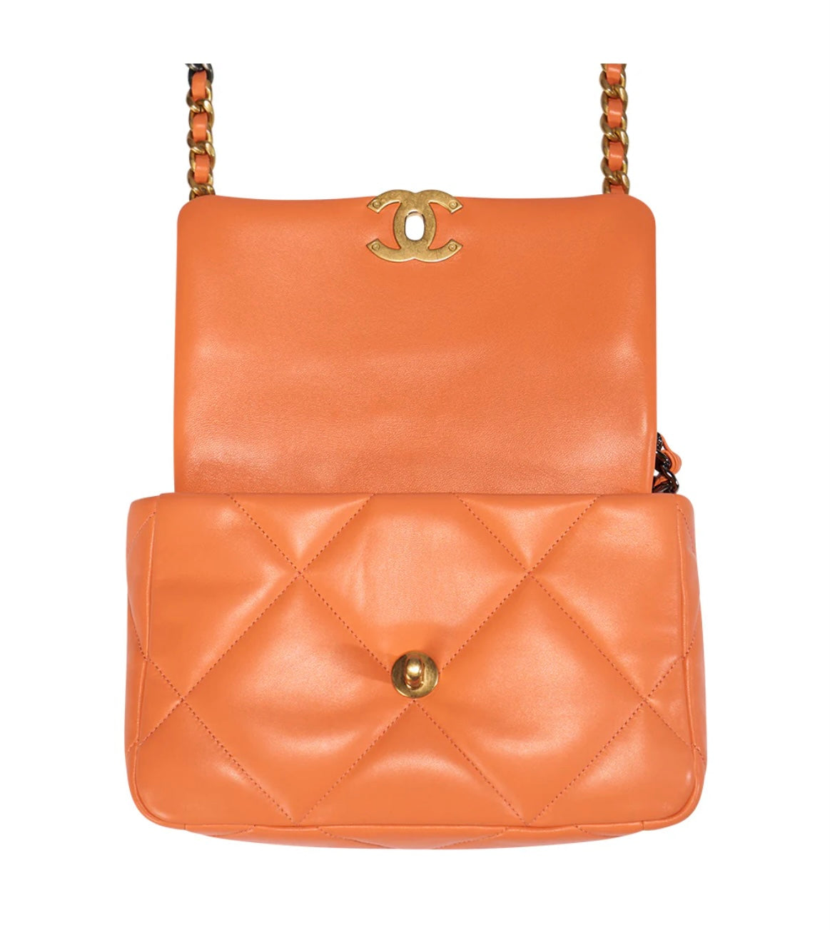 chanel-19-flap-bag-orange Crossbody