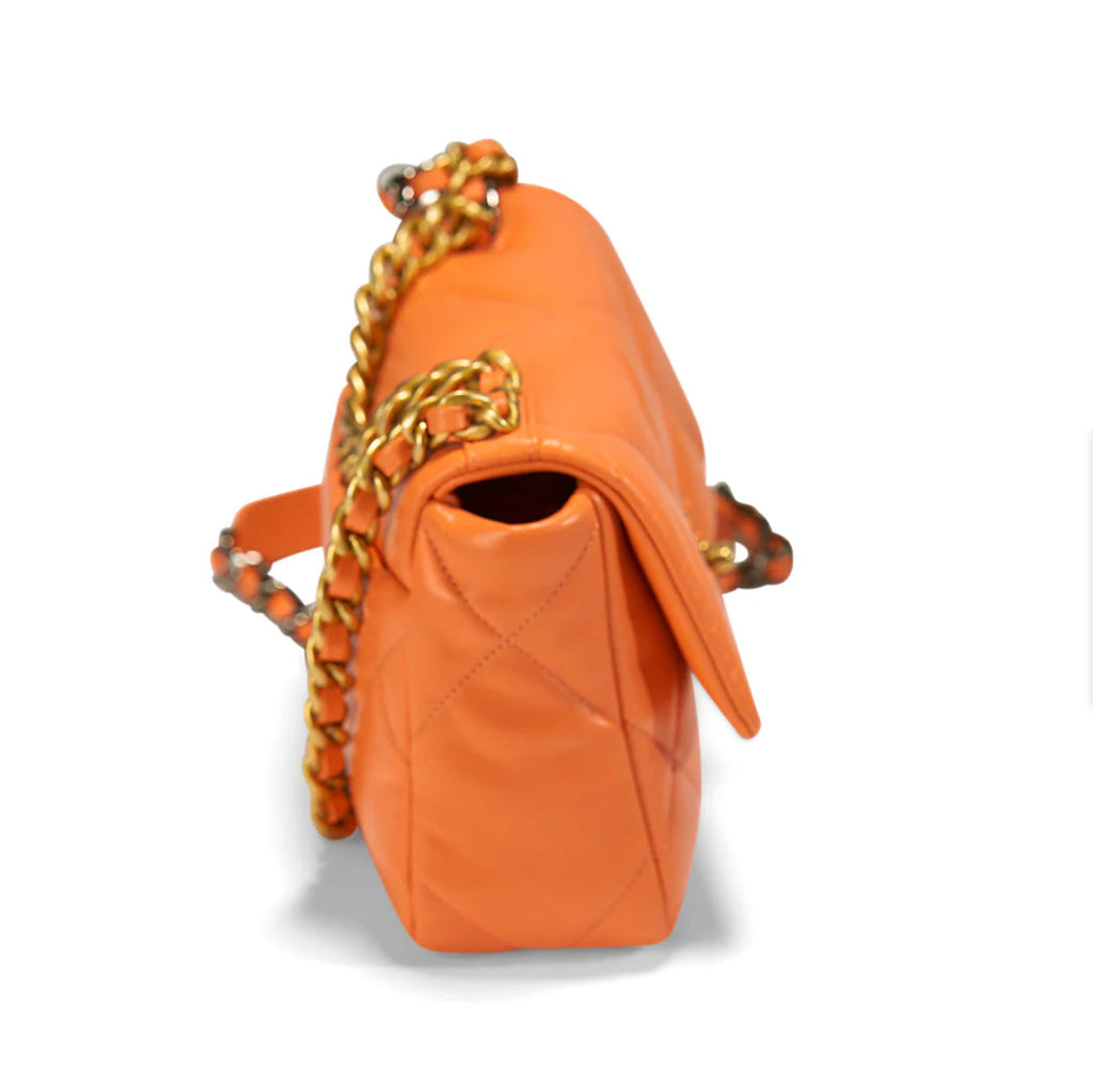 chanel-19-flap-bag-orange Crossbody