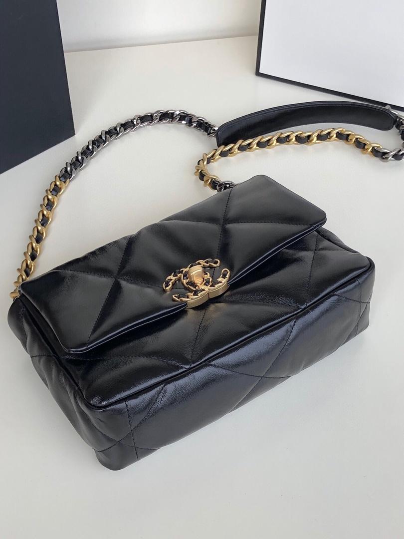 chanel-19-large-flap-bag-black Crossbody