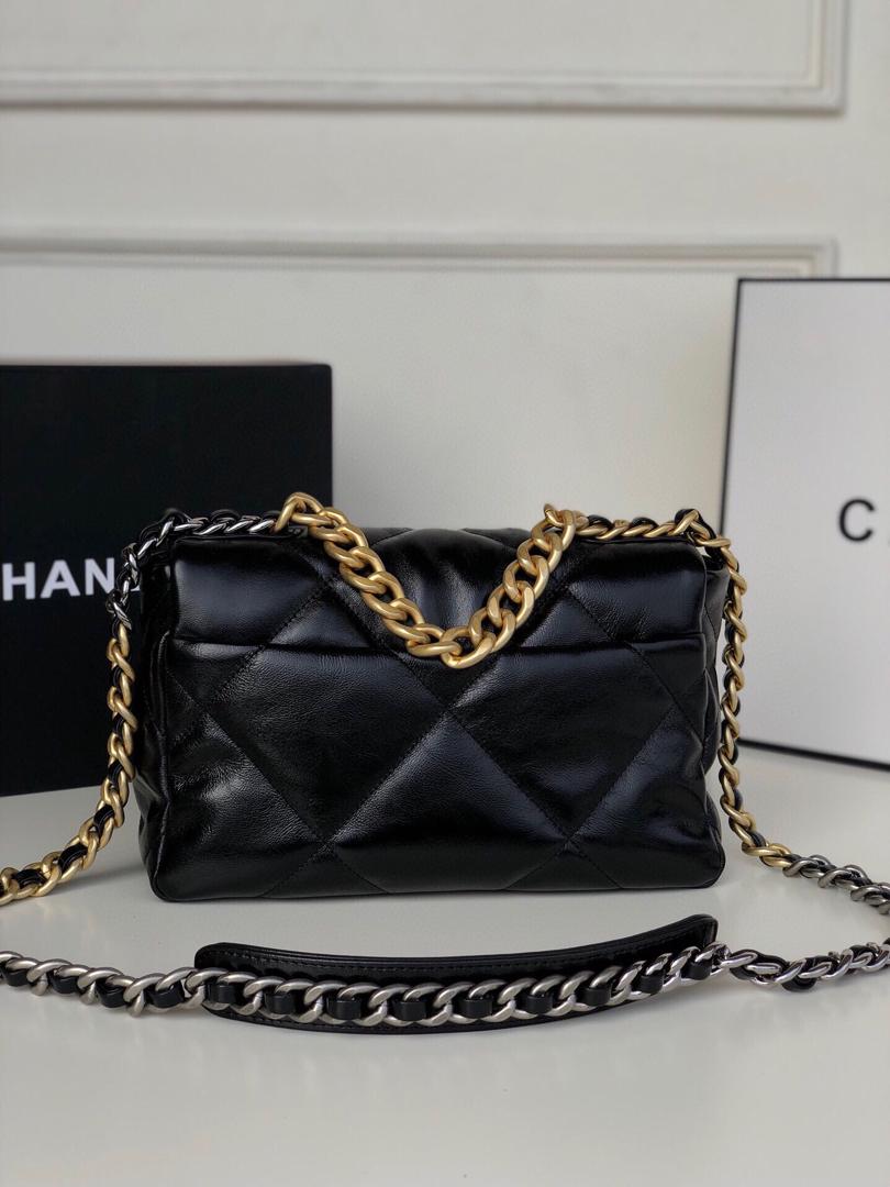 chanel-19-large-flap-bag-black Crossbody