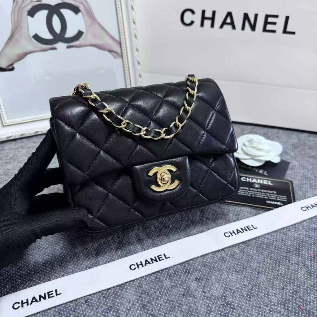 chanel-mini-flap-bag-black Handle
