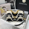 chanel-19-flap-bag-medium-black-ecru Shoulder