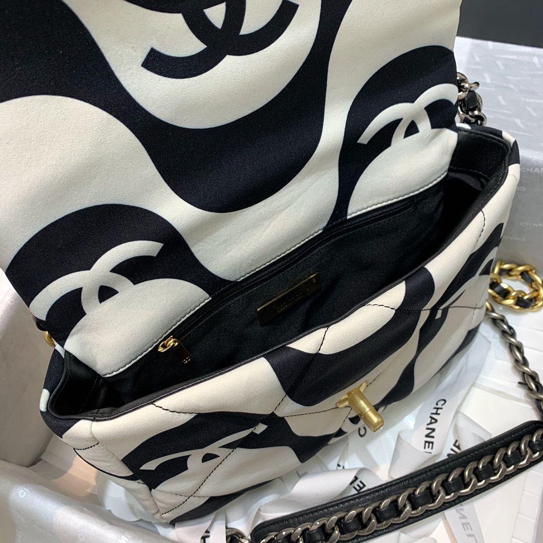chanel-19-flap-bag-medium-black-ecru Shoulder