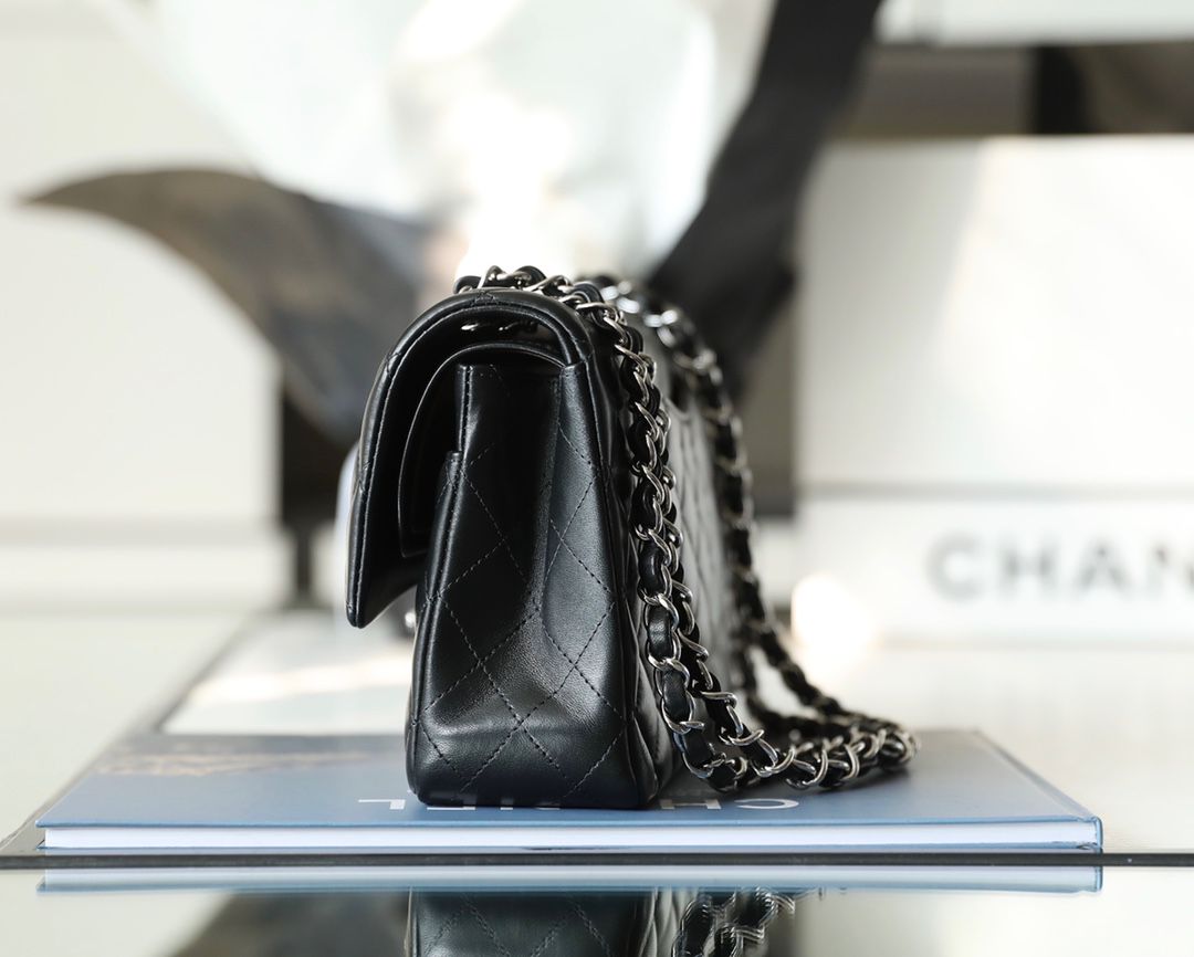 chanel-timeless-classic-flap-bag-silver-hardware Shoulder