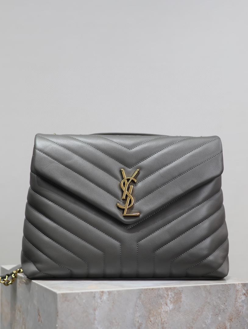 ysl-loulou-small-bag-gray Shoulder