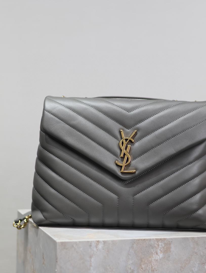 ysl-loulou-small-bag-gray Shoulder