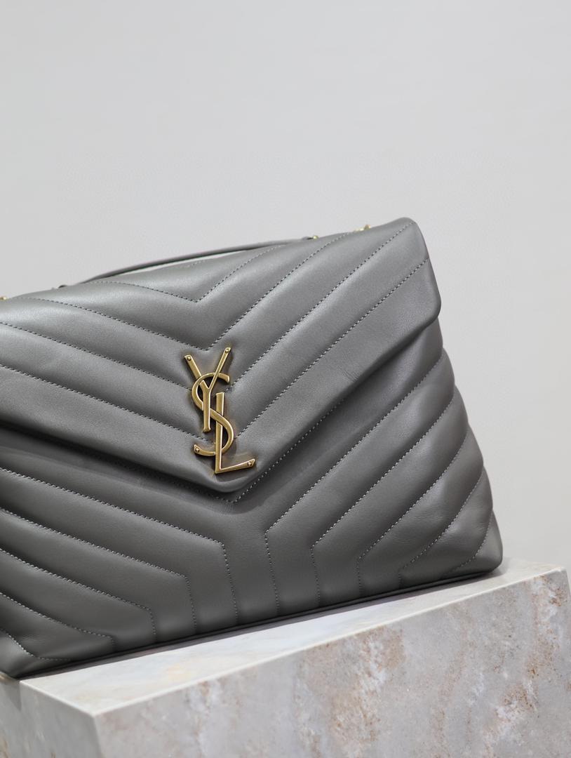 ysl-loulou-small-bag-gray Shoulder