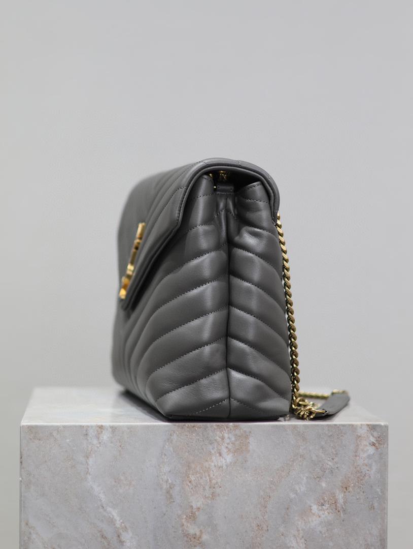 ysl-loulou-small-bag-gray Shoulder