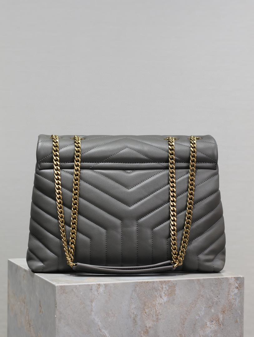 ysl-loulou-small-bag-gray Shoulder